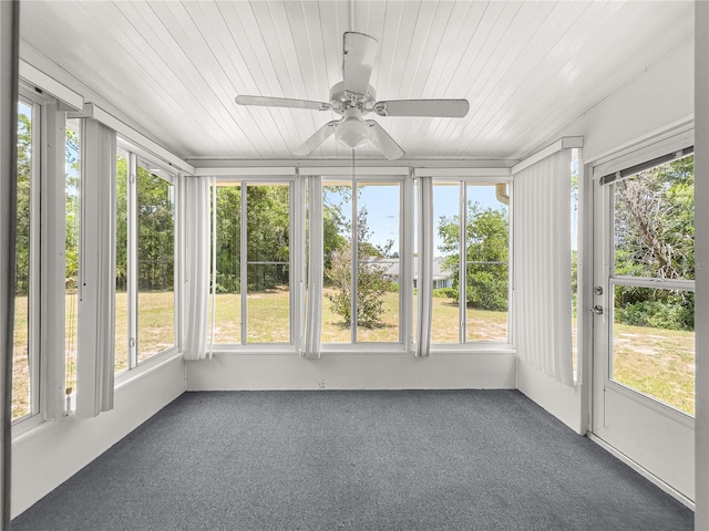 10520 SW 85th Ter, Ocala, FL 34481 - unfurnished sunroom with wood ceiling and carpet flooring
