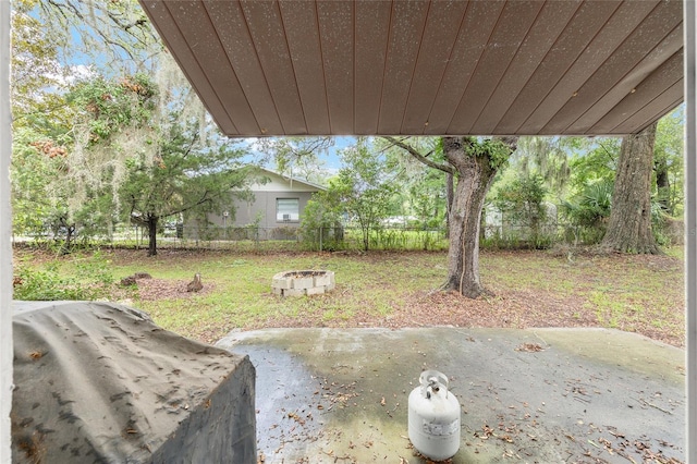 3800 NE 24th Ct, Ocala, FL 34479 - view of yard with a patio area and an outdoor fire pit