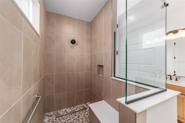 8465 SW 101st Ave, Ocala, FL 34481 - bathroom featuring a walk in shower and vanity