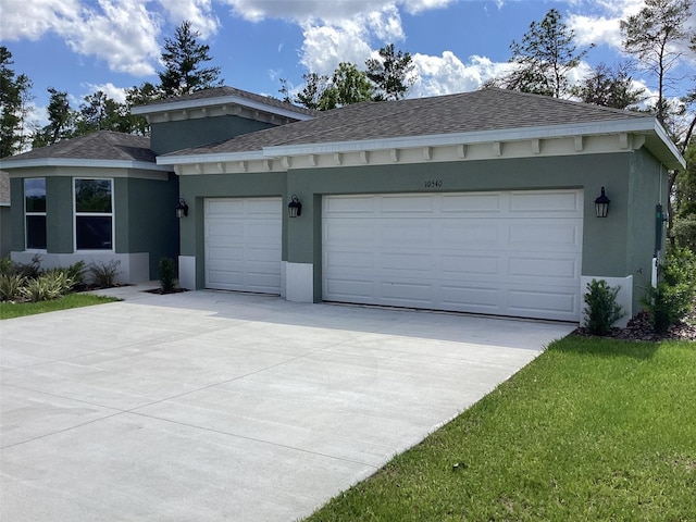 10540 SW 49th Avenue Rd, Ocala, FL 34476 - single story home with stucco siding, roof with shingles, an attached garage, and driveway