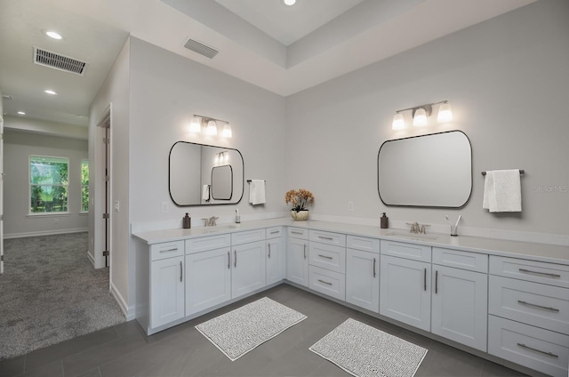 2050 NW 79th Loop, Ocala, FL 34475 - full bathroom featuring double vanity, recessed lighting, and baseboards