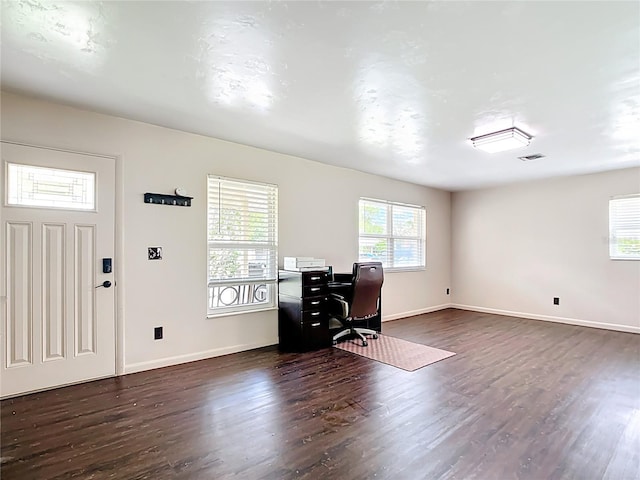 1520 NE 17th Ave, Ocala, FL 34470 - home office with dark wood-style floors and baseboards