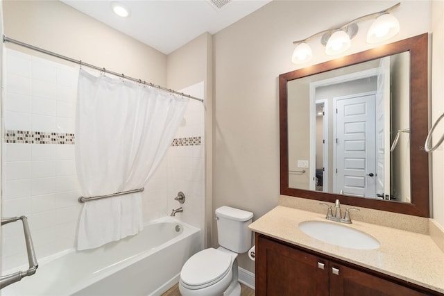 9607 SW 79th Lane Rd, Ocala, FL 34481 - full bathroom with vanity, shower / tub combo, and toilet