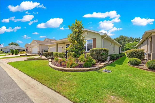 9203 SW 97th Cir, Ocala, FL 34481 - single story home featuring a garage, driveway, a front lawn, and stucco siding