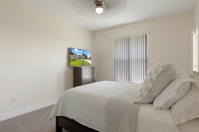 4731 N Crestline Dr, Beverly Hills, FL 34465 - carpeted bedroom with baseboards and a ceiling fan