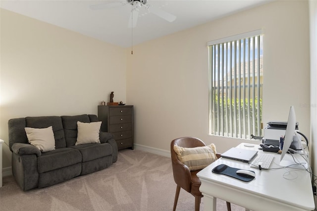 4731 N Crestline Dr, Beverly Hills, FL 34465 - office space with light carpet and ceiling fan