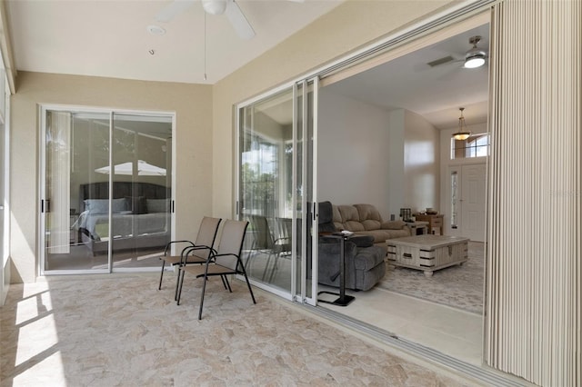 4731 N Crestline Dr, Beverly Hills, FL 34465 - sunroom / solarium featuring ceiling fan
