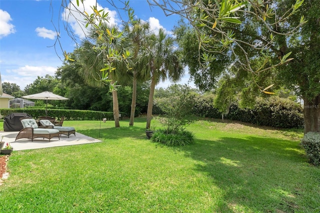 4731 N Crestline Dr, Beverly Hills, FL 34465 - view of green lawn with a patio area