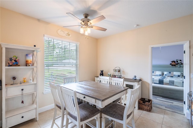 4015 SE 22nd St, Ocala, FL 34471 - dining space with ceiling fan and light tile patterned flooring