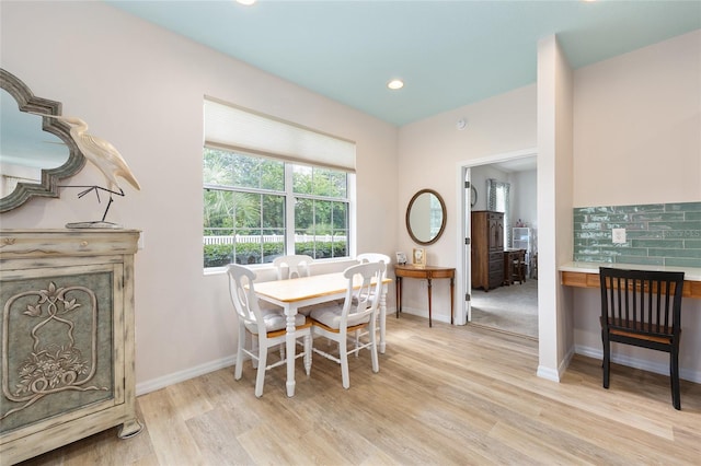 8303 SW 82nd Cir, Ocala, FL 34481 - dining space with light wood-style flooring, baseboards, and recessed lighting