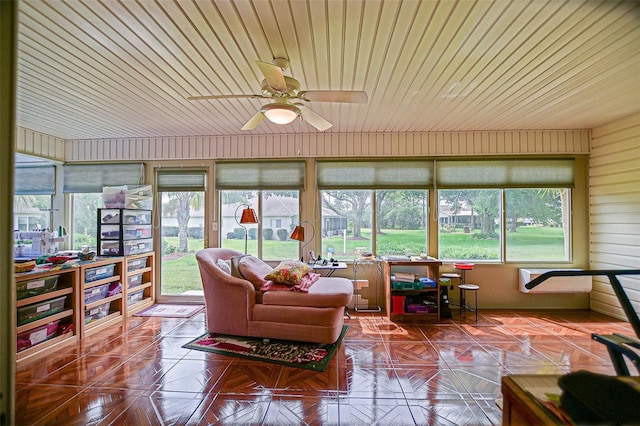 13863 SE 85th Cir, Summerfield, FL 34491 - sunroom / solarium with wooden ceiling and wooden walls