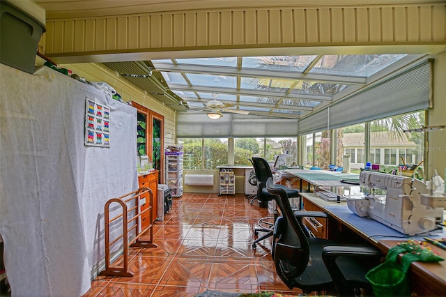 13863 SE 85th Cir, Summerfield, FL 34491 - sunroom featuring ceiling fan and tile patterned floors