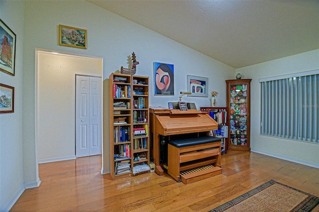 13863 SE 85th Cir, Summerfield, FL 34491 - office space with vaulted ceiling, light wood-style flooring, and baseboards