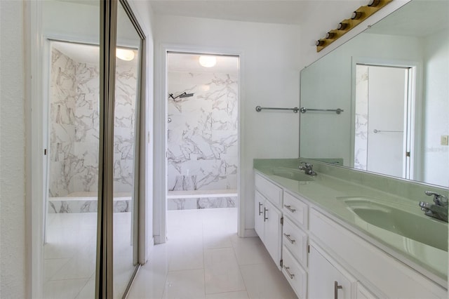 3295 SE 56th Ave, Ocala, FL 34480 - full bath with double vanity and a marble finish shower