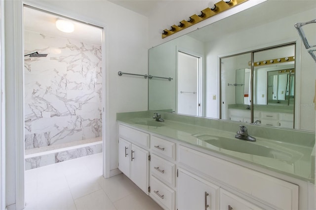 3295 SE 56th Ave, Ocala, FL 34480 - full bath featuring double vanity and a marble finish shower