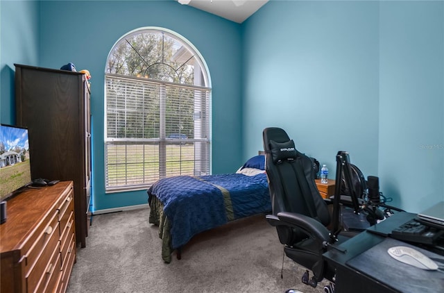 8015 N Tower Way, Citrus Springs, FL 34434 - bedroom featuring carpet flooring, a desk, and baseboards