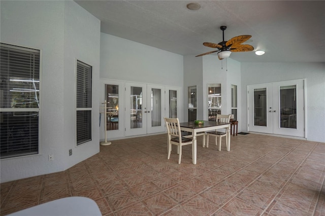 8015 N Tower Way, Citrus Springs, FL 34434 - sunroom / solarium with french doors and vaulted ceiling