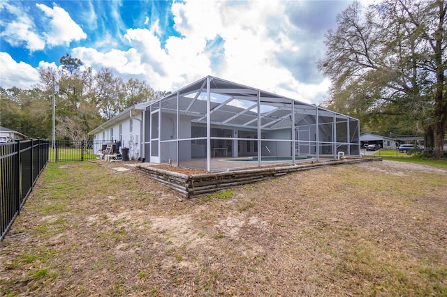 8015 N Tower Way, Citrus Springs, FL 34434 - back of property with a lanai and a patio