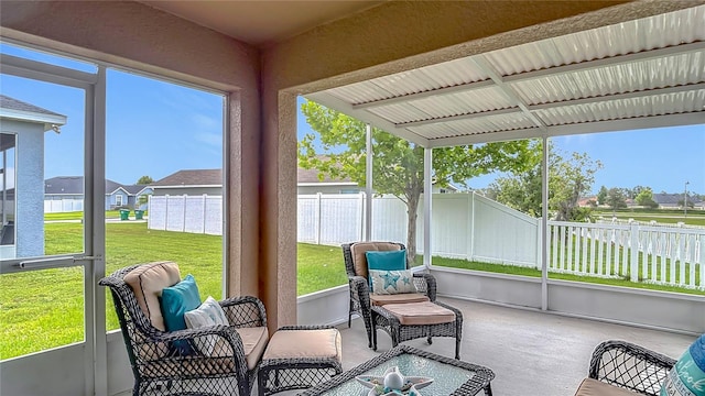 6812 Gideon Cir, Zephyrhills, FL 33541 - sunroom / solarium with a residential view
