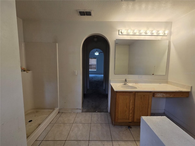 4460 SW 44th St, Ocala, FL 34474 - full bathroom with vanity, walk in shower, and tile patterned flooring