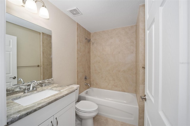 12505 SW 73rd St, Ocala, FL 34481 - full bath featuring vanity, washtub / shower combination, and toilet