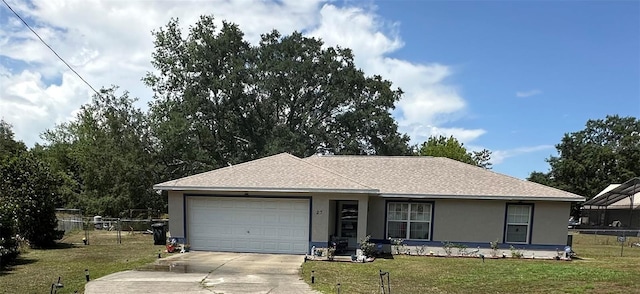 27 Cedar Tree Ter, Ocala, FL 34472 - ranch-style home featuring stucco siding, driveway, a garage, and roof with shingles