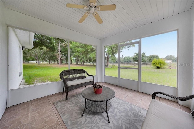 6350 NW 135th Ave, Morriston, FL 32668 - sunroom / solarium with a ceiling fan