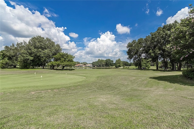 11062 SW 73rd Ct, Ocala, FL 34476 - view of community with a putting area, golf course view, a lawn, and view of scattered trees