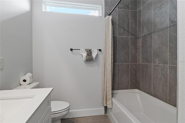10207 SW 41st Ter W, Ocala, FL 34476 - bathroom with vanity, tile patterned flooring, and shower / bathtub combination with curtain