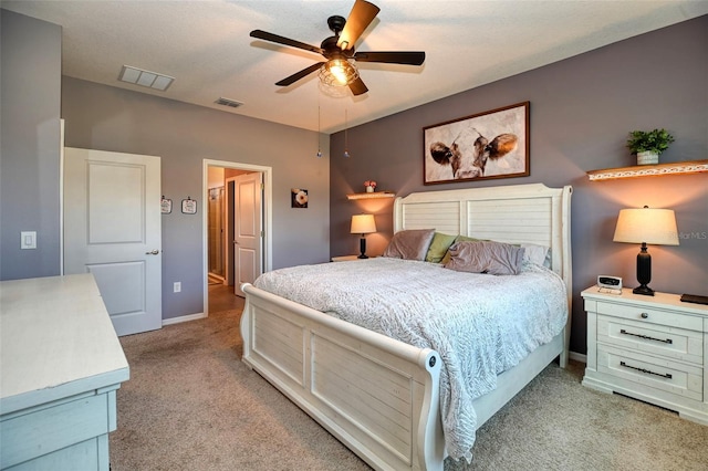 6405 SW 88th Loop, Ocala, FL 34476 - bedroom with light carpet and ceiling fan
