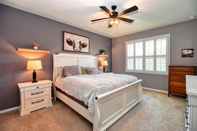 6405 SW 88th Loop, Ocala, FL 34476 - bedroom featuring light colored carpet and ceiling fan