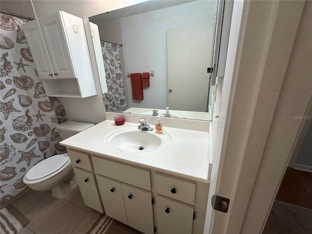 8801 SW 92nd St Unit B, Ocala, FL 34481 - full bathroom with vanity, toilet, and tile patterned floors