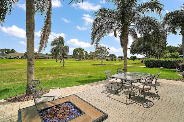 8772 SE 130th Loop, Summerfield, FL 34491 - view of patio with golf course view and outdoor dining area