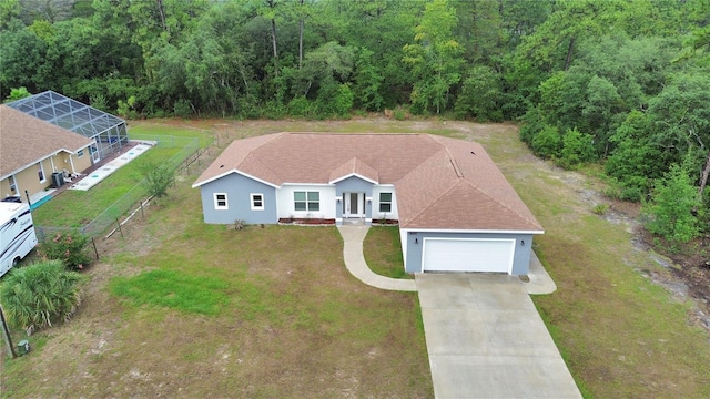 14550 SW 61st Ct, Ocala, FL 34473 - aerial view of property and surrounding area with a forest