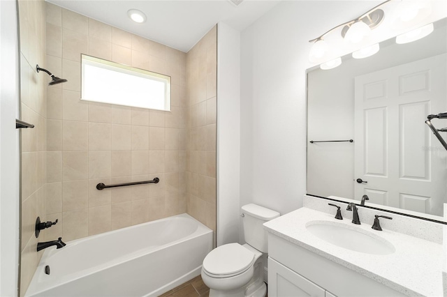 10562 SW 96th Lane Rd, Ocala, FL 34481 - full bathroom with vanity, toilet, and shower / bath combination