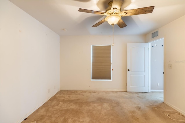 3019 NW Juanita Pl, Cape Coral, FL 33993 - spare room with light colored carpet, ceiling fan, baseboards, and a smoke detector