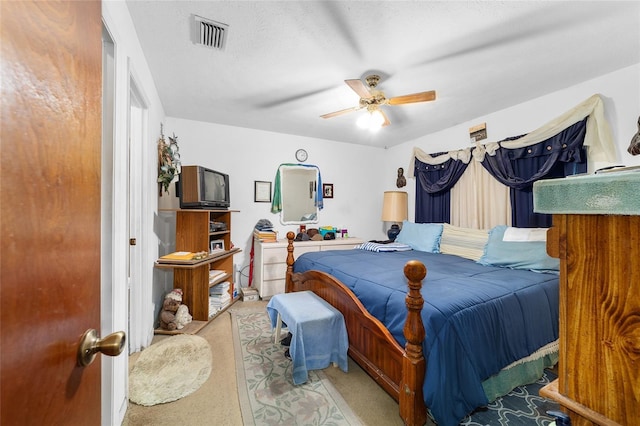 17128 SE 140th Ave, Weirsdale, FL 32195 - bedroom with carpet and ceiling fan