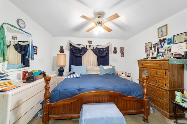 17128 SE 140th Ave, Weirsdale, FL 32195 - carpeted bedroom with a ceiling fan