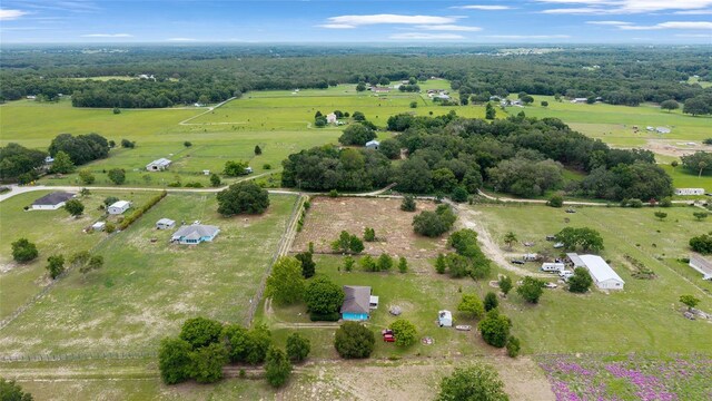 17128 SE 140th Ave, Weirsdale, FL 32195 - aerial view of property and surrounding area featuring rural landscape