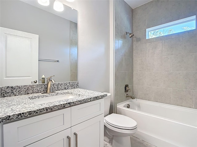 3018 Oceanside St, North Port, FL 34286 - bathroom featuring vanity, bathtub / shower combination, and toilet