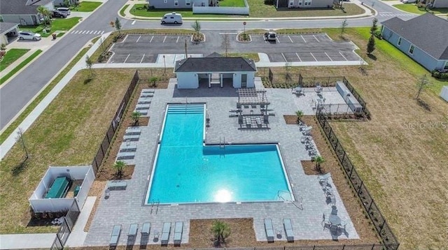 9253 SW 58th Cir, Ocala, FL 34476 - aerial view of property and surrounding area with a pool