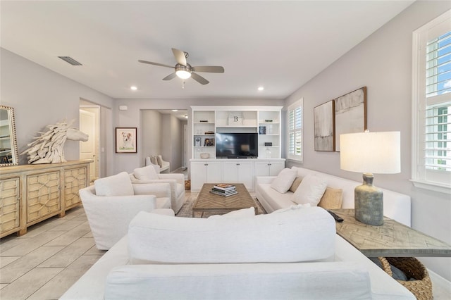 5651 NW 40th Pl, Ocala, FL 34482 - living area with ceiling fan and recessed lighting