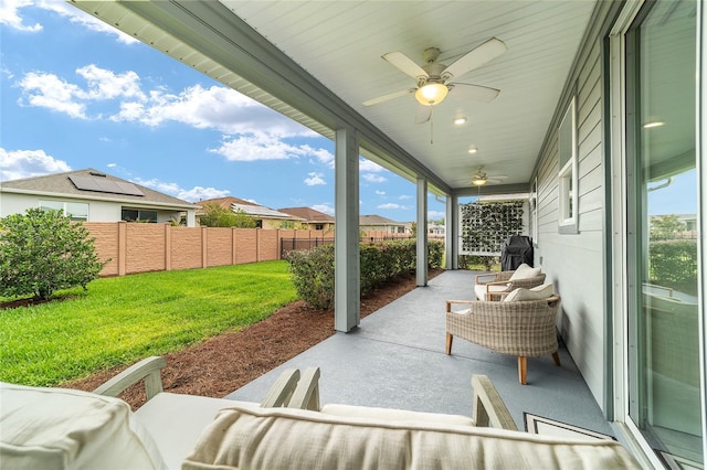 5651 NW 40th Pl, Ocala, FL 34482 - view of patio / terrace featuring ceiling fan
