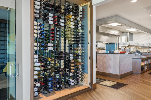 5651 NW 40th Pl, Ocala, FL 34482 - wine room with wood finished floors