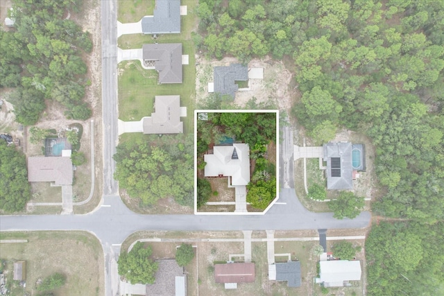9606 N Caressa Way, Citrus Springs, FL 34434 - aerial overview of property's location with property parcel outlined
