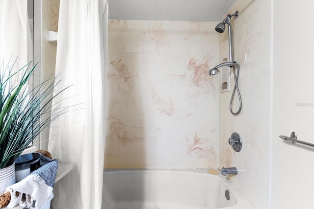 9606 N Caressa Way, Citrus Springs, FL 34434 - full bathroom with shower / bath combo with shower curtain