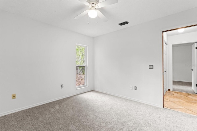 9606 N Caressa Way, Citrus Springs, FL 34434 - carpeted spare room featuring a ceiling fan and baseboards