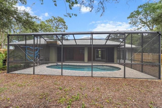 9606 N Caressa Way, Citrus Springs, FL 34434 - rear view of property with a patio area and a lanai