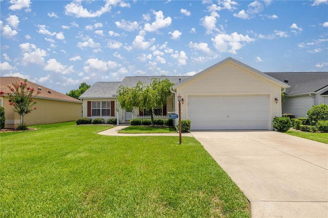 3024 Burbank Ln, The Villages, FL 32162 - ranch-style home featuring a garage, driveway, and a front yard