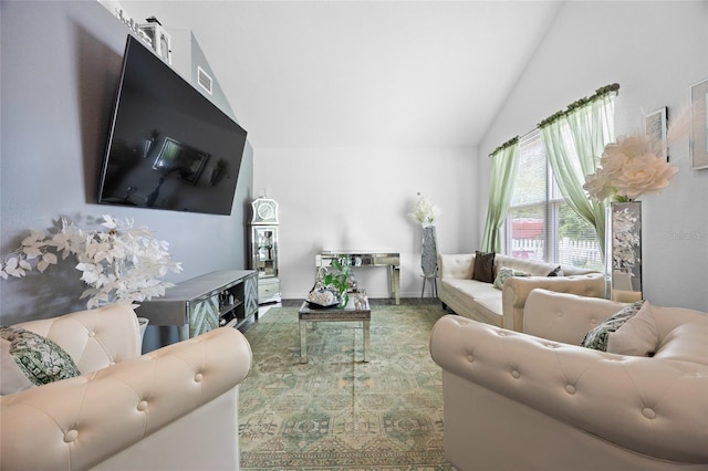15324 SW 40th Place Rd, Ocala, FL 34481 - living area with baseboards and high vaulted ceiling